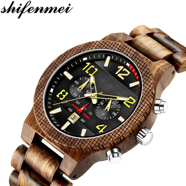 wristwatches handmade natural wooden watches chronograph date military sport mens luxury fashion casual watch relogio masculino, Slivery;brown
wristwatches handmade natural wooden watches chronograph date military sport mens luxury fashion casual watch relogio masculino, Slivery;brown