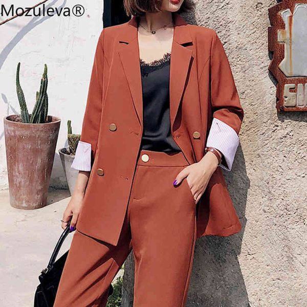 vintage orange women blazer suits long sleeve double breasted pants suit office ladies 2 piece sets femme 210427, White
vintage orange women blazer suits long sleeve double breasted pants suit office ladies 2 piece sets femme 210427, White