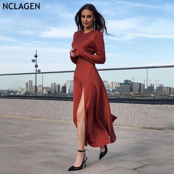 casual dresses nclagen lady chic silk long dress high waist split empire women party club midi fashion satin vestidos outfits, Black;gray
casual dresses nclagen lady chic silk long dress high waist split empire women party club midi fashion satin vestidos outfits, Black;gray