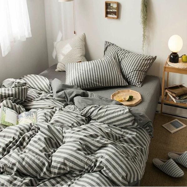 bedding sets bed home textile four-piece stripe soft knitted cotton plaid quilt cover sheet pillowcase
bedding sets bed home textile four-piece stripe soft knitted cotton plaid quilt cover sheet pillowcase