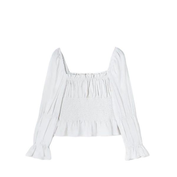 women's blouses & shirts women spring cropped blouse sweet ruffles hem t-shirt square collar short smock white bandage chic long puff
women's blouses & shirts women spring cropped blouse sweet ruffles hem t-shirt square collar short smock white bandage chic long puff