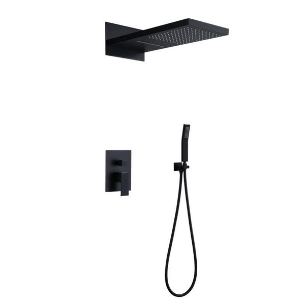 waterfall shower head black rain system wall mounted and cold water mixer bathroom faucet with box concealed sets
waterfall shower head black rain system wall mounted and cold water mixer bathroom faucet with box concealed sets