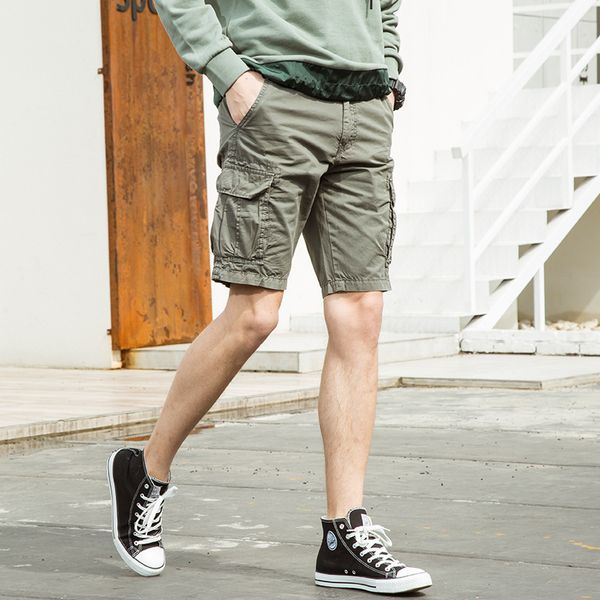 men's pants 21 summer casual shorts overalls capris trendy brand water washing multi bag, Black
men's pants 21 summer casual shorts overalls capris trendy brand water washing multi bag, Black