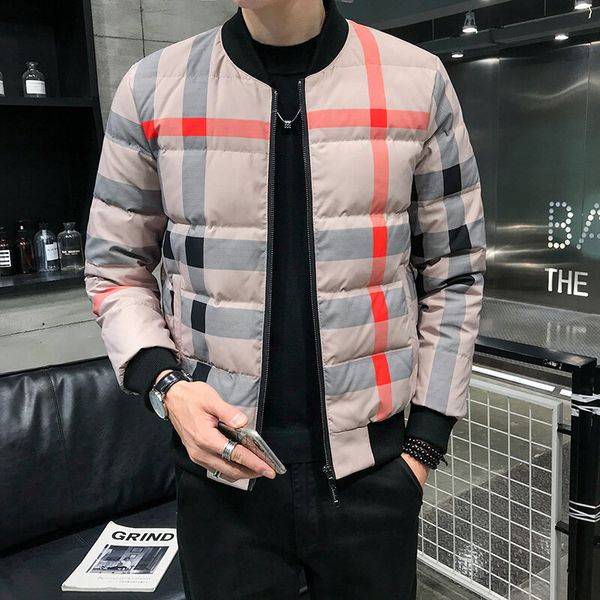 down jacket french fashion trend brand 21 autumn winter white duck plaid men's st collar warm windproof, Black
down jacket french fashion trend brand 21 autumn winter white duck plaid men's st collar warm windproof, Black
