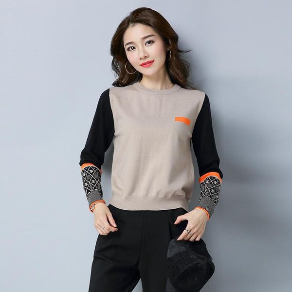 women's sweaters fall and winter 2021 edition short matching loose knitted sweater bottom shirt chao round neck pullovers, White;black
women's sweaters fall and winter 2021 edition short matching loose knitted sweater bottom shirt chao round neck pullovers, White;black
