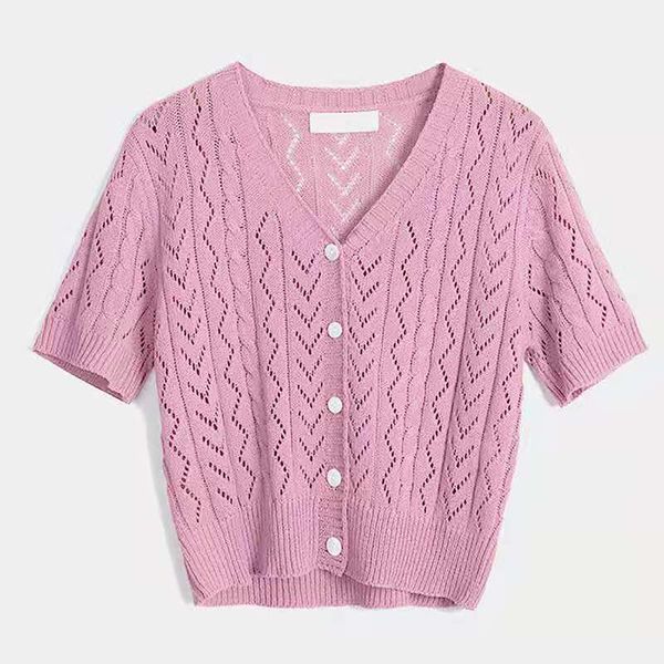 women's knits & tees spring and summer short sleeve hollow out cardigan v-neck knitting t-shirt, White
women's knits & tees spring and summer short sleeve hollow out cardigan v-neck knitting t-shirt, White