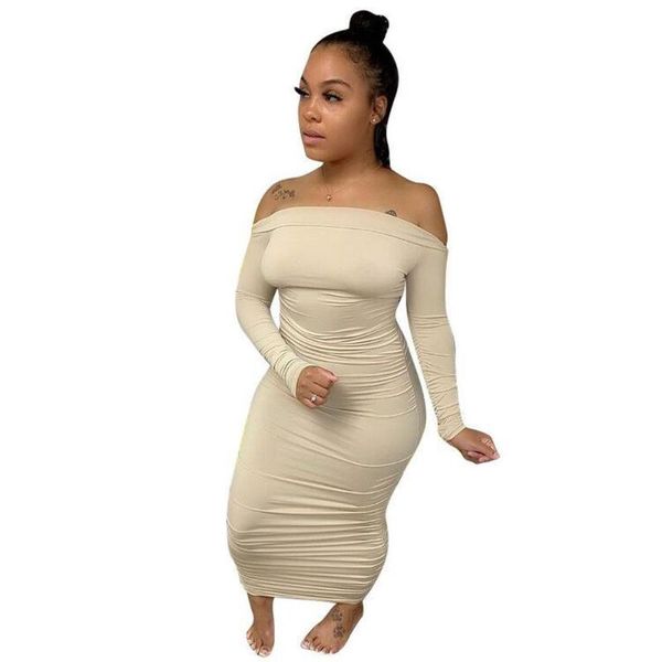 casual dresses ruched solid bodycon bohemian women fashon long sleeve skinny clubwear dress 2021 female basic ankle length, Black;gray
casual dresses ruched solid bodycon bohemian women fashon long sleeve skinny clubwear dress 2021 female basic ankle length, Black;gray