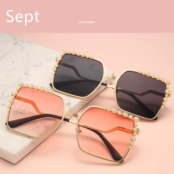 sunglasses sept luxury metal frame pearl square men women fashion shades vintage uv400, White;black
sunglasses sept luxury metal frame pearl square men women fashion shades vintage uv400, White;black