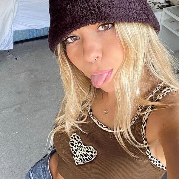 leopard print casual brown womens tanks y2k crop blouses urban fashion vest, White
leopard print casual brown womens tanks y2k crop blouses urban fashion vest, White