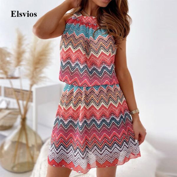 casual dresses hollow out backless beach women elegant wave striped print halter party summer sleeveless mini vestidos g1xc, Black;gray
casual dresses hollow out backless beach women elegant wave striped print halter party summer sleeveless mini vestidos g1xc, Black;gray