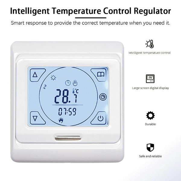 smart home control thermostat electric weekly programmable touch screen lcd digital display intelligent temperature regulator
smart home control thermostat electric weekly programmable touch screen lcd digital display intelligent temperature regulator