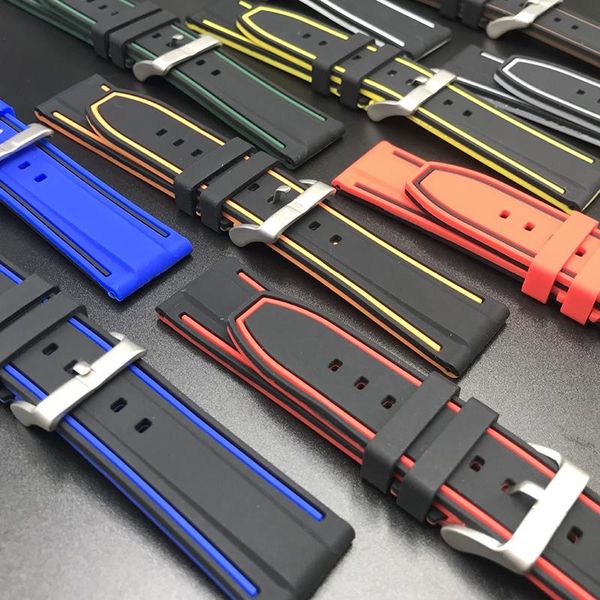 watch bands silicone strap waterproof for smart watchband 22mm double color diving sports universal watchstrap man colorful, Black;brown
watch bands silicone strap waterproof for smart watchband 22mm double color diving sports universal watchstrap man colorful, Black;brown
