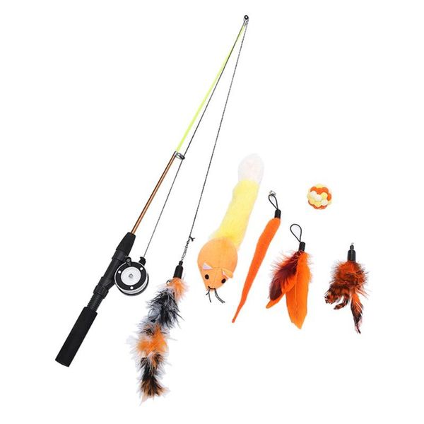 cat toys toy playing rod strectchable pet teaser wand replacement feather heads funny kitten
cat toys toy playing rod strectchable pet teaser wand replacement feather heads funny kitten