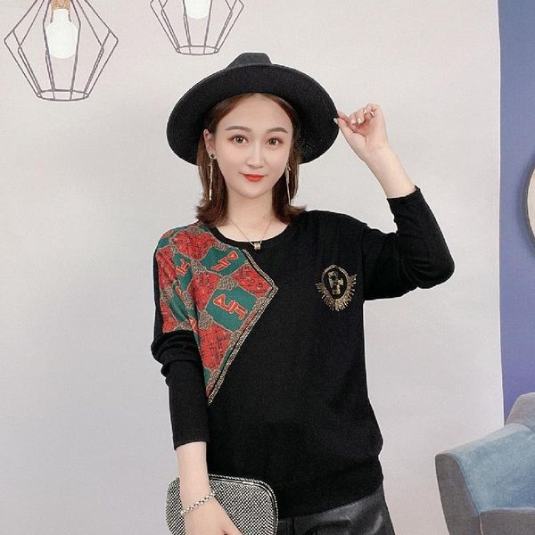 women's t-shirt middle-aged and elderly clothing large fashion 2021 autumn long sleeve loose women, White
women's t-shirt middle-aged and elderly clothing large fashion 2021 autumn long sleeve loose women, White