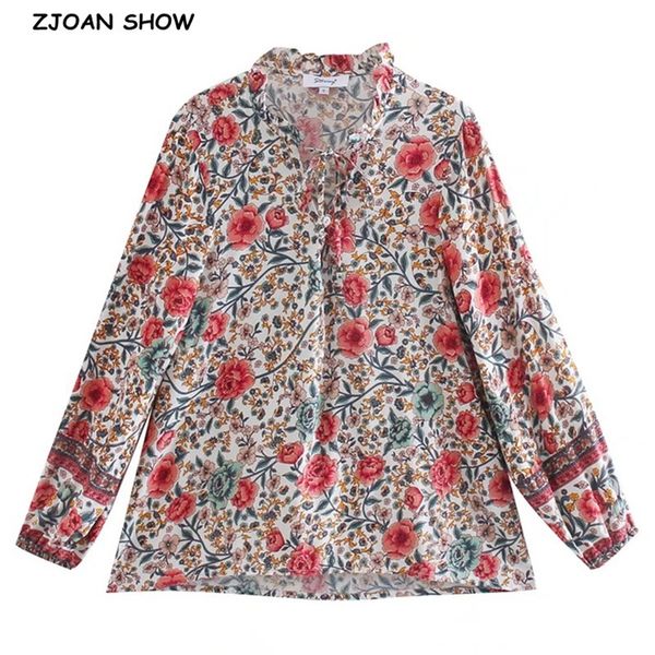 women's blouses & shirts 3 colors 2021 bohemian floral print pullover shirt ethnic women bow lace up wood ears collar long sleeve, White
women's blouses & shirts 3 colors 2021 bohemian floral print pullover shirt ethnic women bow lace up wood ears collar long sleeve, White