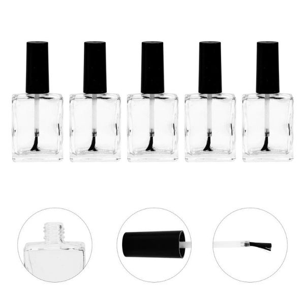 storage bottles & jars 5pcs/pack 5ml empty nail polish bottle with brush inside square shaped clear container
storage bottles & jars 5pcs/pack 5ml empty nail polish bottle with brush inside square shaped clear container