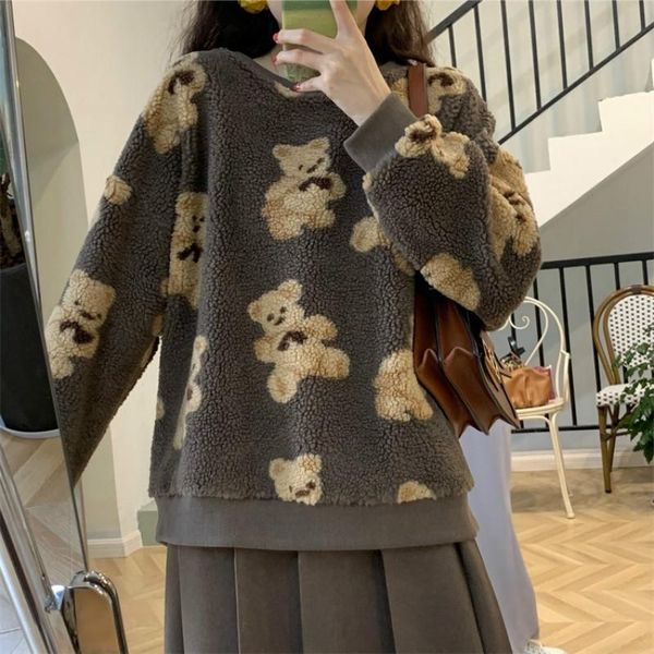 women's hoodies & sweatshirts women lamb hair thick sweatshirt teddy bear cute clothes 2021 woman harajuku vintage plush black br
women's hoodies & sweatshirts women lamb hair thick sweatshirt teddy bear cute clothes 2021 woman harajuku vintage plush black br