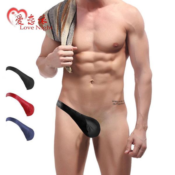 underpants the high-quality goods men's underwear patent leather one side fun thong, Black;white
underpants the high-quality goods men's underwear patent leather one side fun thong, Black;white