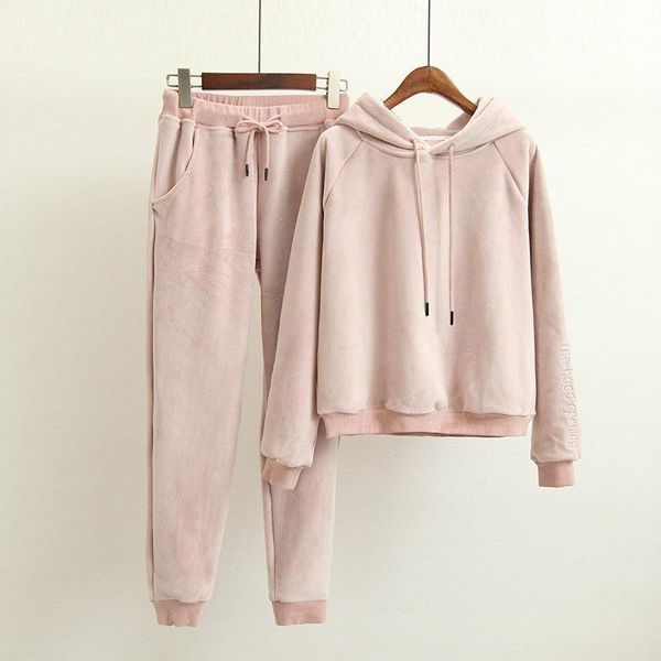 high-end women set velvet tracksuit for velour 2 piece sets fashion letter embroidery hooded sweatshirt+pants suits women's tracksuits, Gray
high-end women set velvet tracksuit for velour 2 piece sets fashion letter embroidery hooded sweatshirt+pants suits women's tracksuits, Gray