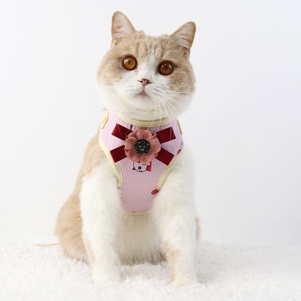cat collars & leads dog adjustable harness and leash set cloth flower decoration spitz outdoor walking stripe for small accessories vest col
cat collars & leads dog adjustable harness and leash set cloth flower decoration spitz outdoor walking stripe for small accessories vest col