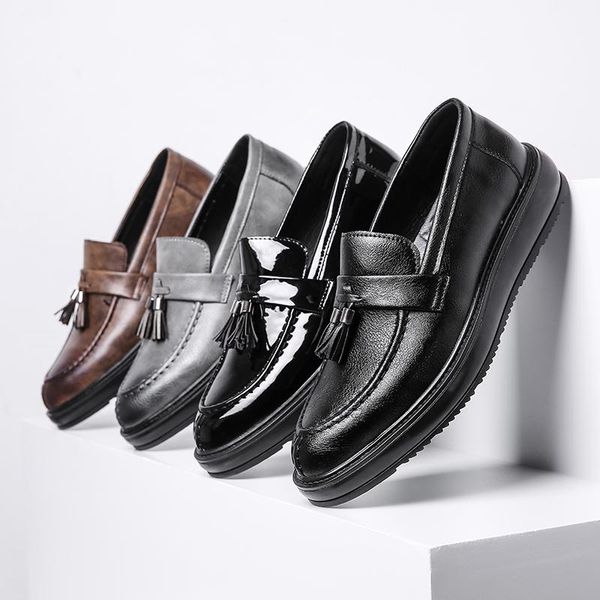 dress shoes yomior british men soft leather casual formal vintage loafers business wedding tassel oxfords breathable, Black
dress shoes yomior british men soft leather casual formal vintage loafers business wedding tassel oxfords breathable, Black