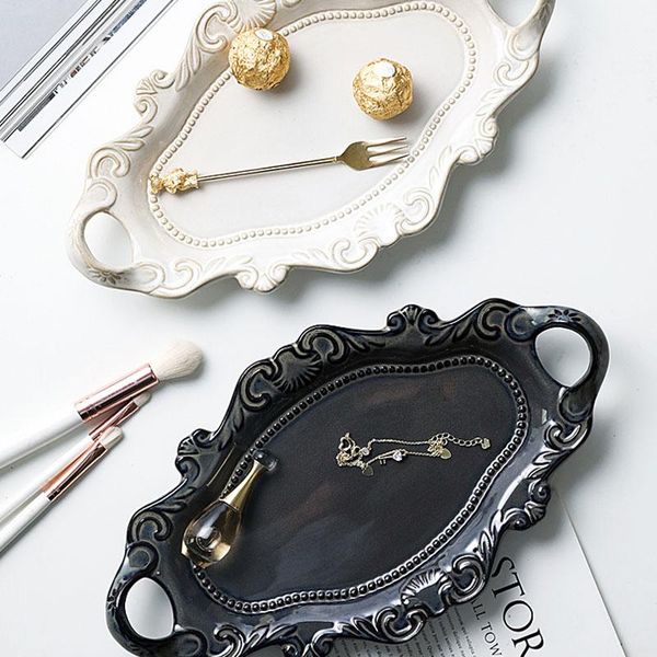 kitchen storage & organization european ceramic trays retro decor cosmetic container relief craft afternoon plates home decoration
kitchen storage & organization european ceramic trays retro decor cosmetic container relief craft afternoon plates home decoration