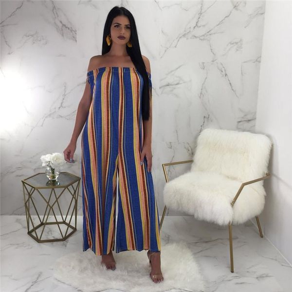 women's jumpsuits & rompers backless striped off the shoulder jumpsuit women slash neck casual loose wide leg romper club overalls fema, Black;white
women's jumpsuits & rompers backless striped off the shoulder jumpsuit women slash neck casual loose wide leg romper club overalls fema, Black;white