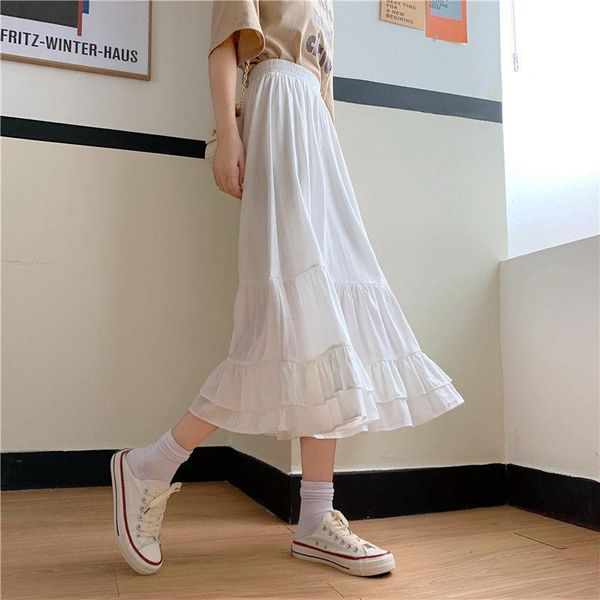 skirts solid mid-calf high waist elastic ruched ruffle a-line elegant trendy midi teenagers korean style all-match female bottom, Black
skirts solid mid-calf high waist elastic ruched ruffle a-line elegant trendy midi teenagers korean style all-match female bottom, Black