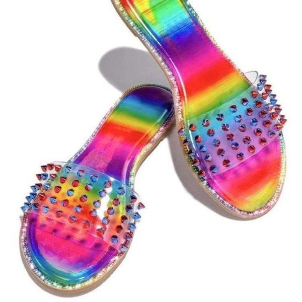 rimocy pvc transparent women slippers open toe casual rivet ladies slides beach shoes 2021 summer outdoor comforth flat sandals, Black
rimocy pvc transparent women slippers open toe casual rivet ladies slides beach shoes 2021 summer outdoor comforth flat sandals, Black