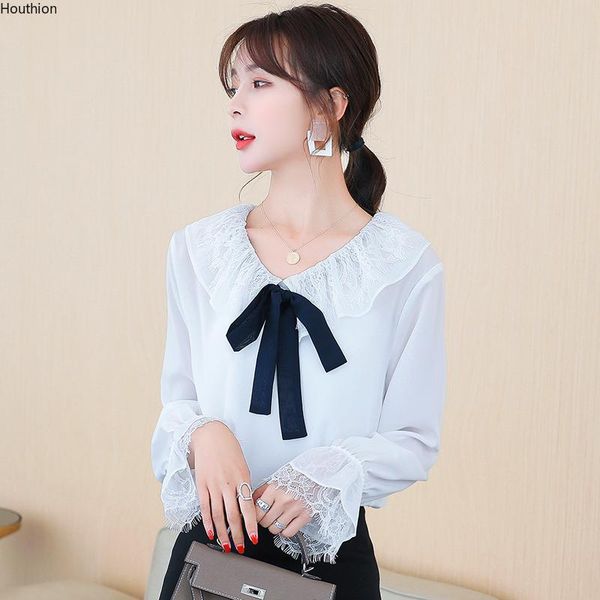 women's blouses & shirts houthion long-sleeved blouse lotus leaf collar shirt bow casual fashion summer plus size chiffon drop, White
women's blouses & shirts houthion long-sleeved blouse lotus leaf collar shirt bow casual fashion summer plus size chiffon drop, White