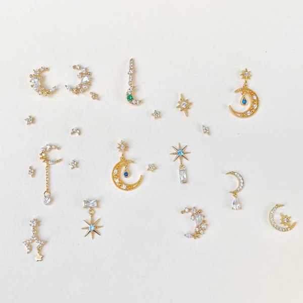 stud fashion small zircon star moon flower earrings for women girls mini piercing cartilage ear jewelry gifts, Golden;silver
stud fashion small zircon star moon flower earrings for women girls mini piercing cartilage ear jewelry gifts, Golden;silver