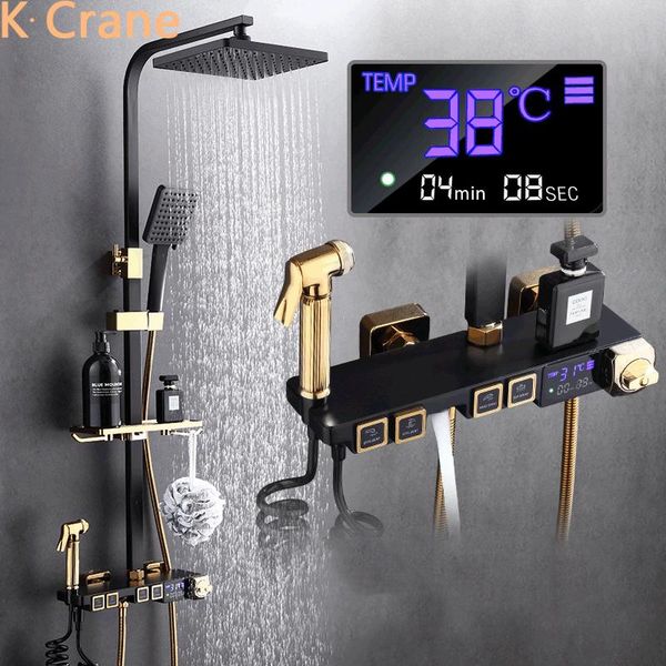 thermostatic shower set bathroom led digital system wall mount spa rainfall bath faucet cold mixer square spray brass sets
thermostatic shower set bathroom led digital system wall mount spa rainfall bath faucet cold mixer square spray brass sets