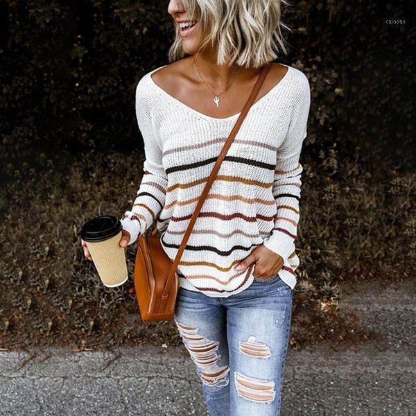 women's sweaters spring autumn casual knitted sweater women fashion striped patchwork long sleeve pullover hollow out v-neck, White;black
women's sweaters spring autumn casual knitted sweater women fashion striped patchwork long sleeve pullover hollow out v-neck, White;black