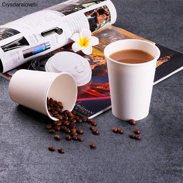 disposable cups & straws 100pcs paper cup thickened milk tea coffee juice drink with lid
disposable cups & straws 100pcs paper cup thickened milk tea coffee juice drink with lid