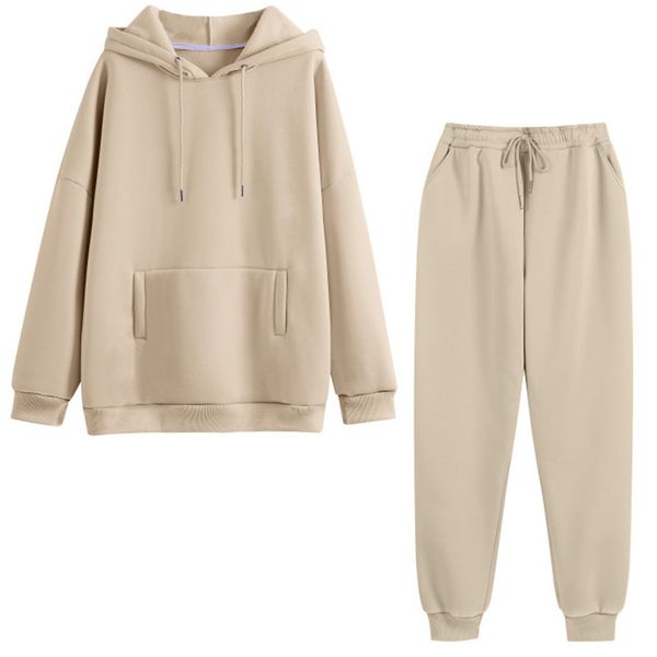 autumn hoodies women two piece set solid fleece oversized tracksuits winter thick warm hooded sweatshirt jogger pants suit, Black
autumn hoodies women two piece set solid fleece oversized tracksuits winter thick warm hooded sweatshirt jogger pants suit, Black
