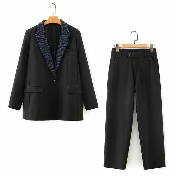 elegant plus size office women's pants suit two-piece autumn long sleeve ladies jacket casual high waist trousers 210527, White;black
elegant plus size office women's pants suit two-piece autumn long sleeve ladies jacket casual high waist trousers 210527, White;black