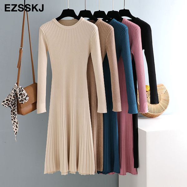elegant long sleeve ol o-neck long sweater dress women thick knit autumn winter dress female slim a-line basic dress casual, Black;gray
elegant long sleeve ol o-neck long sweater dress women thick knit autumn winter dress female slim a-line basic dress casual, Black;gray