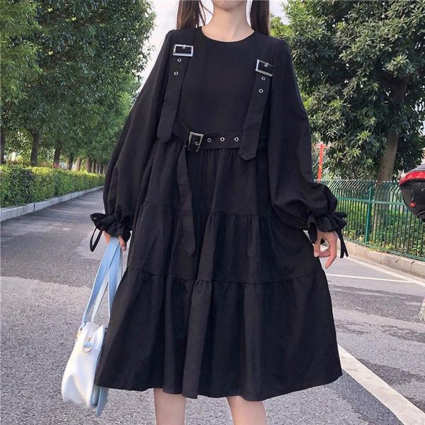 casual dresses japanese harajuku dress women spring 2021 gothic punk style suspenders bandage vintage ruffles long baggy cosplay, Black;gray
casual dresses japanese harajuku dress women spring 2021 gothic punk style suspenders bandage vintage ruffles long baggy cosplay, Black;gray
