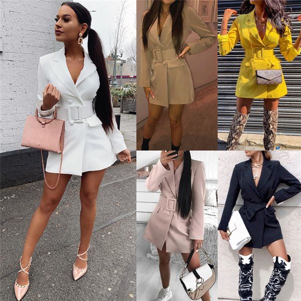 women's suits & blazers hirigin women slim bodycon lapel double breasted belt long sleeve deep v-neck dress coat jacket outwe, White;black
women's suits & blazers hirigin women slim bodycon lapel double breasted belt long sleeve deep v-neck dress coat jacket outwe, White;black