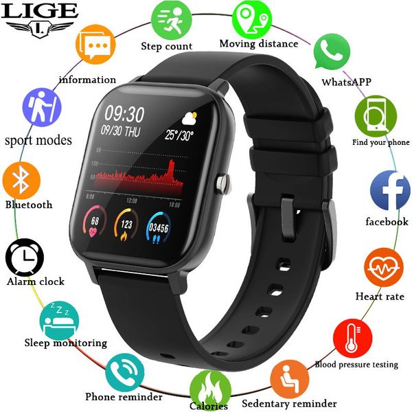 lige p8 smart watch men women smartwatch sports fitness tracker ipx7 waterproof led full touch screen suitable for android iosg, Slivery;brown
lige p8 smart watch men women smartwatch sports fitness tracker ipx7 waterproof led full touch screen suitable for android iosg, Slivery;brown