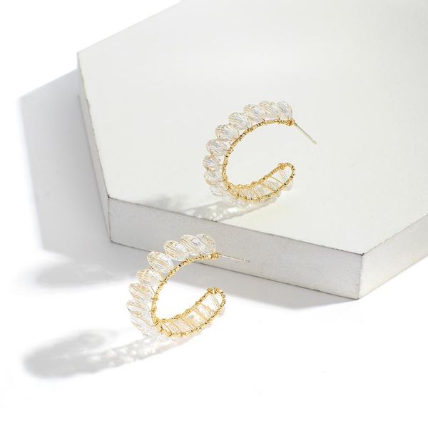 hoop & huggie aensoa design crystal beads big hoops earrings gold color twist beaded clear rhinestone circle for women, Golden;silver
hoop & huggie aensoa design crystal beads big hoops earrings gold color twist beaded clear rhinestone circle for women, Golden;silver