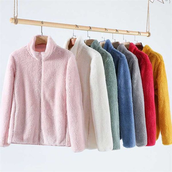 winter coral fleece coats women jackets long sleeve windproof double-sided large size warm outdoor 211216, Black
winter coral fleece coats women jackets long sleeve windproof double-sided large size warm outdoor 211216, Black