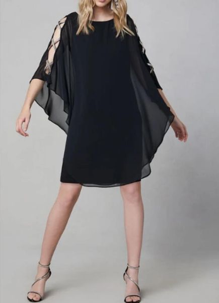 sheath / column mother of the bride dress plus size jewel neck chiffon 3/4 length sleeve with crystals brooch 2021 c050, Black;red
sheath / column mother of the bride dress plus size jewel neck chiffon 3/4 length sleeve with crystals brooch 2021 c050, Black;red