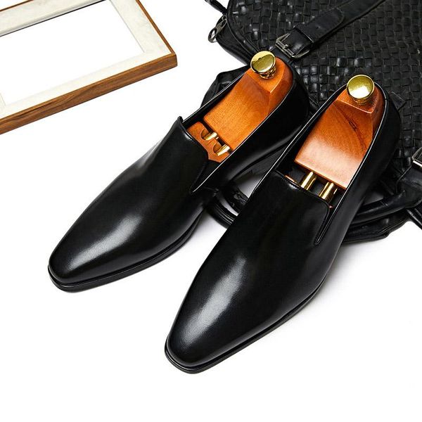 mens fashion casual shoes dress genuine leather pointed toe slip on formal wedding business oxford for men g198, Black
mens fashion casual shoes dress genuine leather pointed toe slip on formal wedding business oxford for men g198, Black