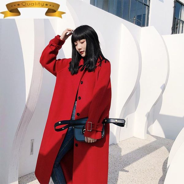 women 100% wool coat autumn jacket long double sided spring elegant coats and jackets jlf-032 women's & blends, Black
women 100% wool coat autumn jacket long double sided spring elegant coats and jackets jlf-032 women's & blends, Black