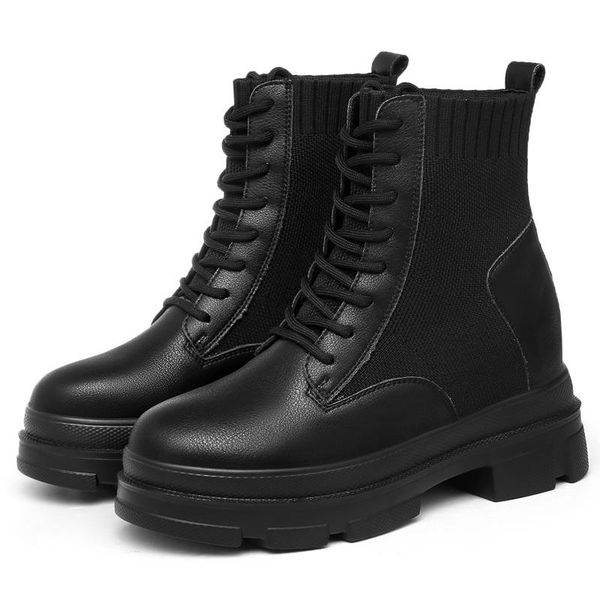 women boots leather shoes square heels round toe autumn/winter motorcycle short ankle 2-9719, Black
women boots leather shoes square heels round toe autumn/winter motorcycle short ankle 2-9719, Black