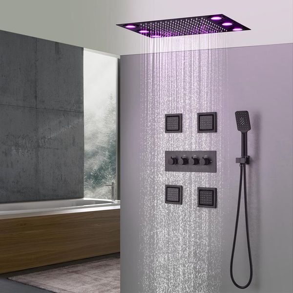 matte black massage shower faucets set bathroom ceiling flush rainfall head thermostatic mixer body jet led sets
matte black massage shower faucets set bathroom ceiling flush rainfall head thermostatic mixer body jet led sets