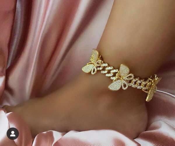 anklets janekelly gold silver pink 3 colors 5a cubic zirconia 10mm cuban chain butterfly leg foot jewelry women anklet summer, Red;blue
anklets janekelly gold silver pink 3 colors 5a cubic zirconia 10mm cuban chain butterfly leg foot jewelry women anklet summer, Red;blue