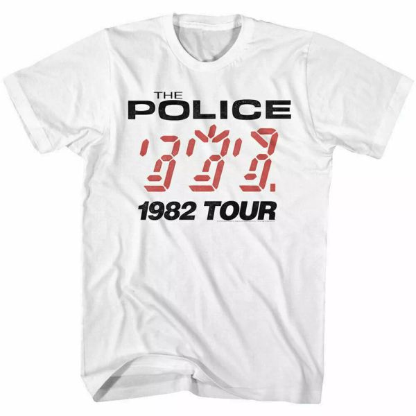 the police 1982 tour t shirt mens licensed rock n roll band tee retro new white, White;black
the police 1982 tour t shirt mens licensed rock n roll band tee retro new white, White;black