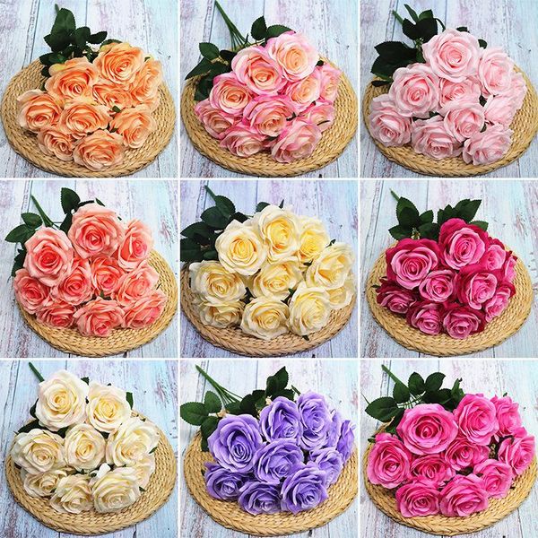 decorative flowers & wreaths western style 10 heads fake silk artificial netherland roses living and bed room decoration various color choos
decorative flowers & wreaths western style 10 heads fake silk artificial netherland roses living and bed room decoration various color choos